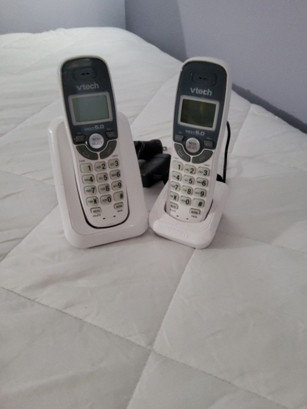 VTech White Cordless DECT 6.0 Home Phone Duo